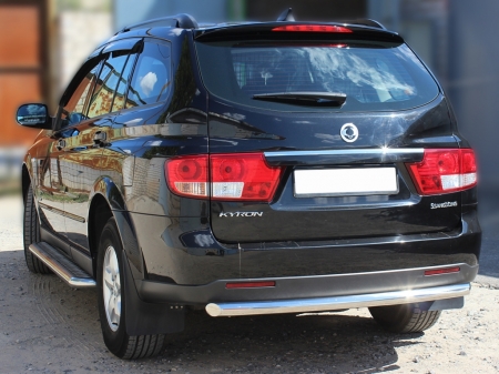 Ssang Yong Kyron 2007-наст.вр.-Защита заднего  бампера  радиусная одинарная d-60